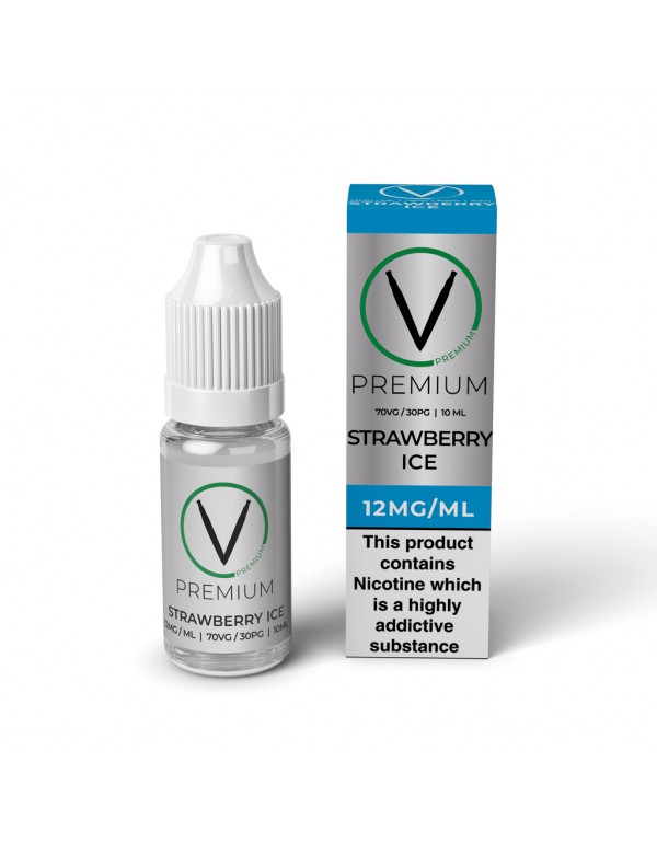 V Premium High VG - Strawberry Ice E-Liquid (10ml)