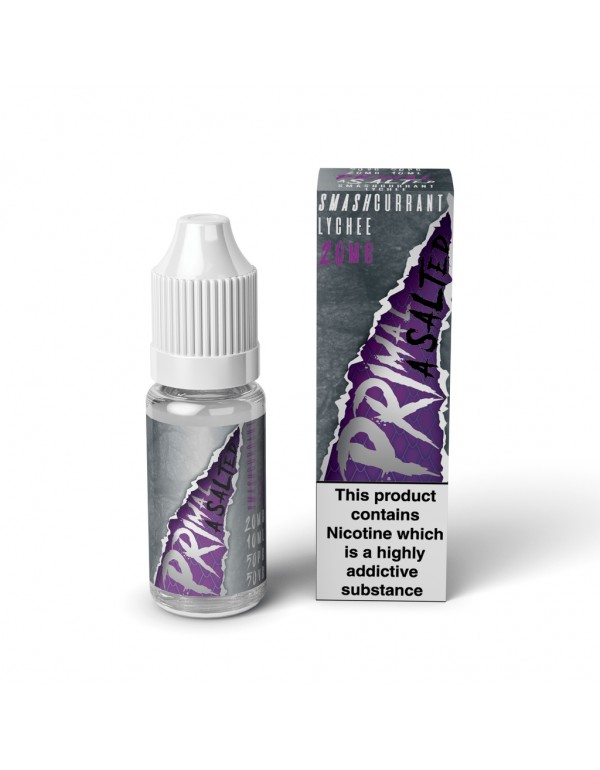 Primal Asalted - Smashcurrant Lychee 10ml Nic Salt E-Liquid