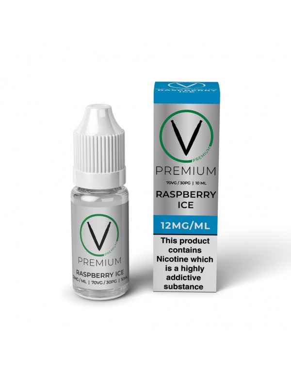 V Premium High VG - Raspberry Ice E-Liquid (10ml)